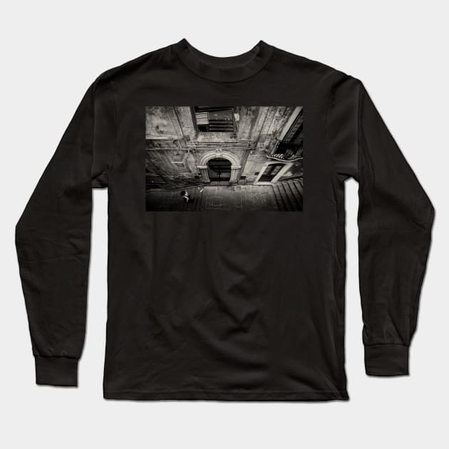 Staircases in Catania, Sicily Long Sleeve T-Shirt by Reinvention
